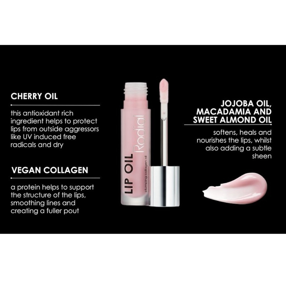 Rodial Lip Oil Collagen Original Pink Lip Colour Shine Plump - Picture 5 of 11